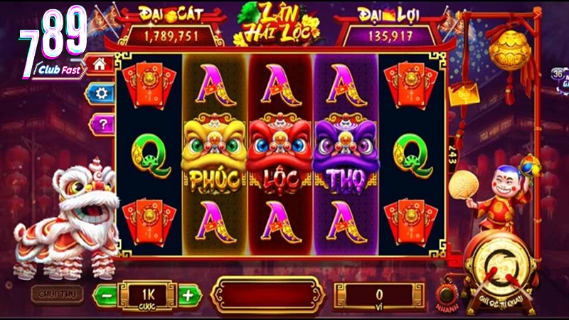 Quy tắc tính điểm quay hũ slot Lân Hái Lộc tại 789club online