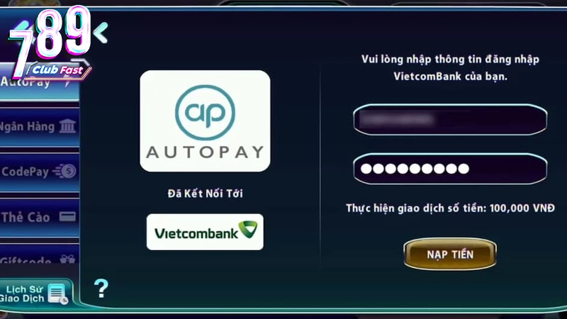 Hướng dẫn nạp tiền vào 789club vô vàn lợi ích